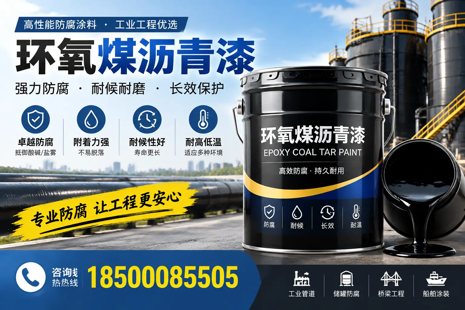 环氧煤沥青漆的施工方法与注意事项，确保在孝感顺利完成